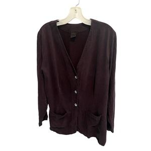 ZONA CLOTHES Womens Jacket Purple Corduroy Button Up Made in USA Size XL